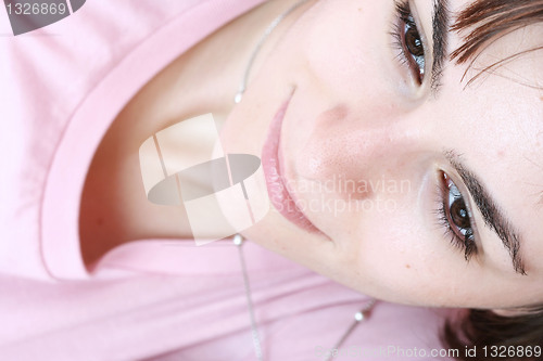 Image of Attractive smiling woman portrait 