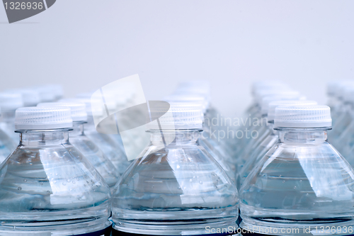 Image of Rows of Water bottles