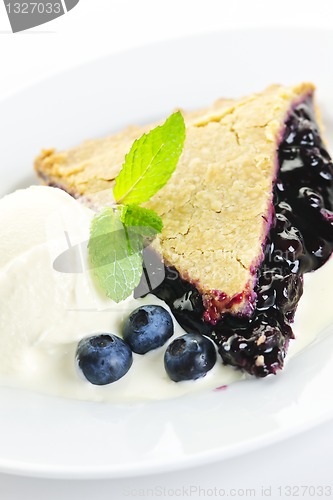 Image of Blueberry pie slice