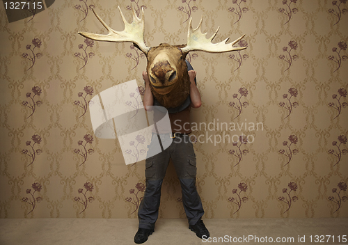 Image of man is hiding