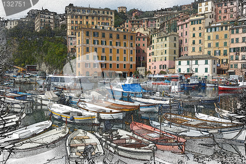 Image of digital alteration Camogli Porticciolo