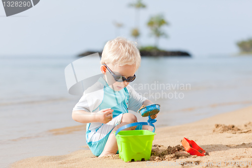 Image of toddler at a beach