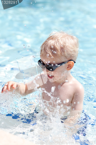 Image of toddler in a pool