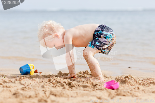 Image of toddler at a beach