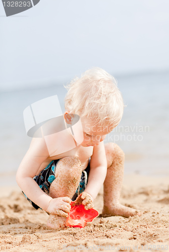 Image of toddler at a beach