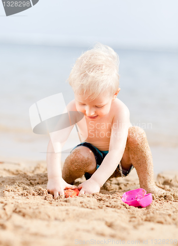 Image of toddler at a beach