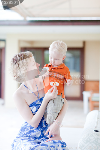 Image of mother and son