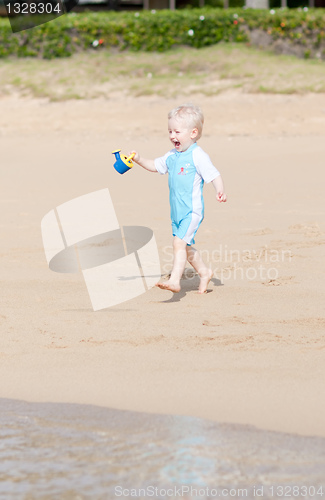Image of toddler at the beach