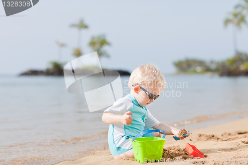 Image of toddler at a beach