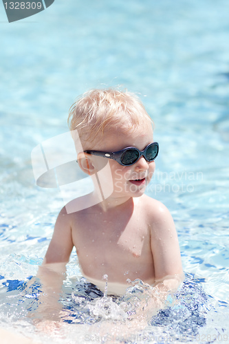 Image of toddler in a pool