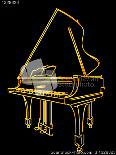 Image of Golden piano