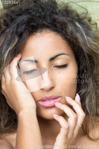 Image of Closeup beauty portrait