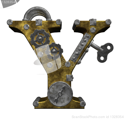 Image of steampunk letter y