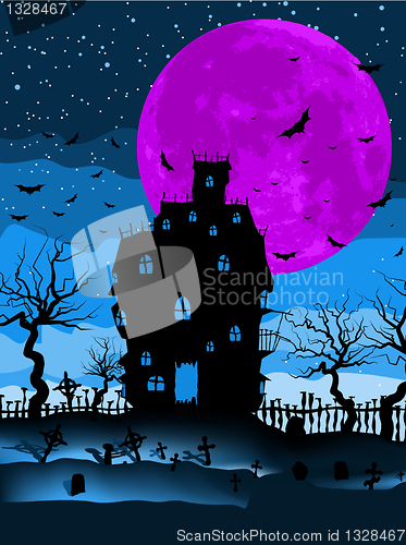 Image of Dark scary halloween night. EPS 8
