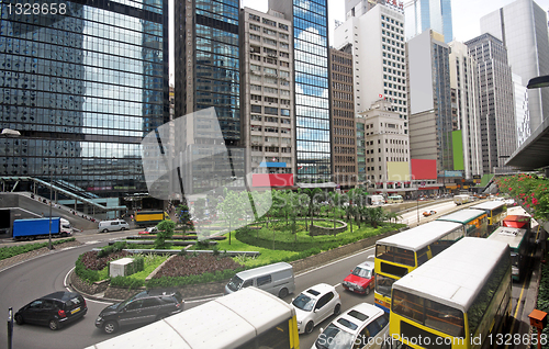 Image of traffic in downtown, hongkong 