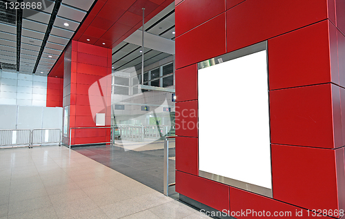 Image of advertisement blank in a modern building 