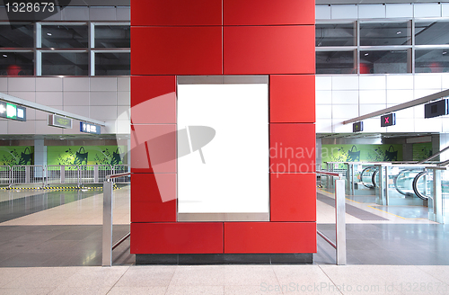 Image of advertisement blank in a modern building 