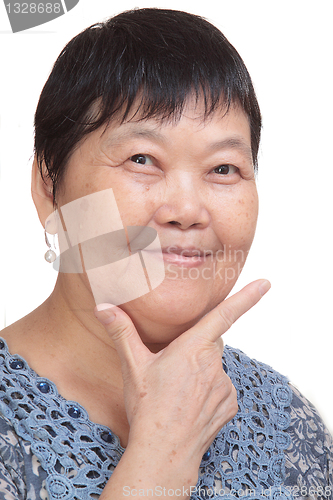 Image of asia woman hand make correct sign - tick