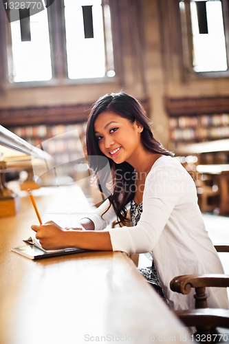 Image of Asian student studying