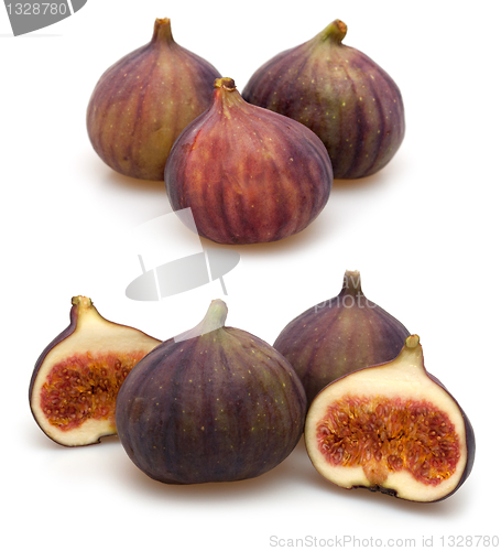 Image of Figs on White Background