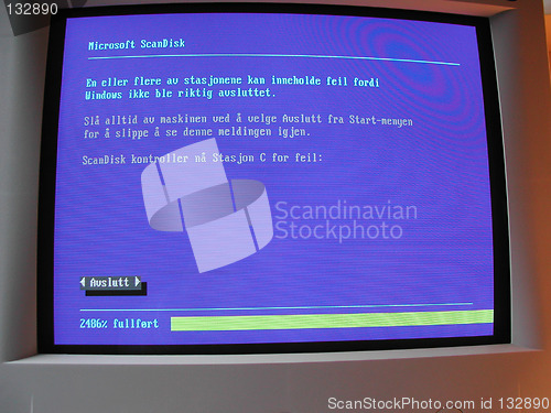 Image of Scandisk failure on crt