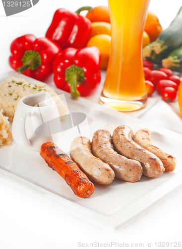 Image of selection of all main type of german wurstel saussages