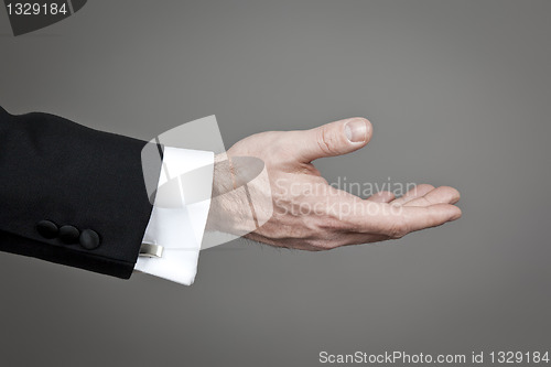 Image of businessmans hand