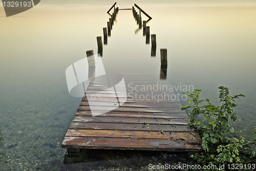 Image of jetty under water