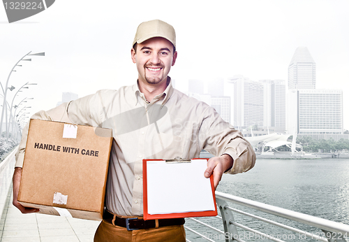 Image of delivery man worker