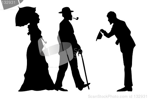 Image of Vintage people illustration