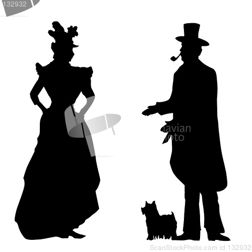 Image of Vintage people illustration