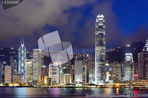Image of Hong Kong skyline at night