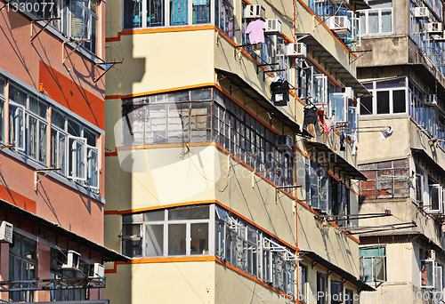 Image of old apartments in Hong Kong