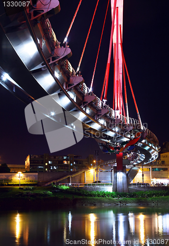 Image of bridge at night in Taipei