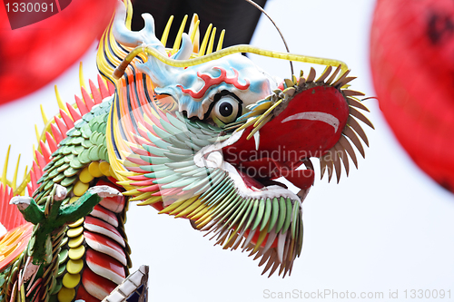 Image of traditional chinese dragon sculpture