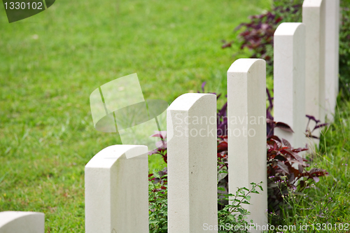 Image of Rows of headstone at atmilitary memorial