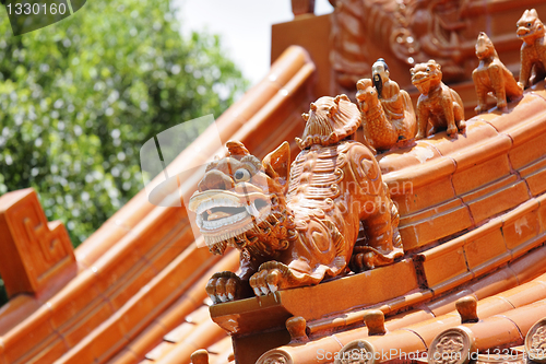 Image of chinese temple roof