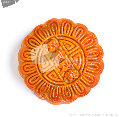 Image of Moon cake isolated on white background