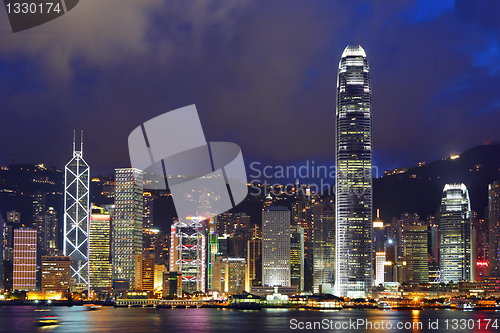 Image of Hong Kong skyline at night