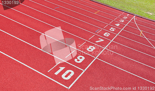 Image of lanes of running track