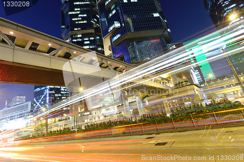 Image of modern urban city at night