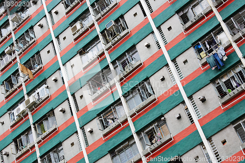 Image of Hong Kong public housing apartment block