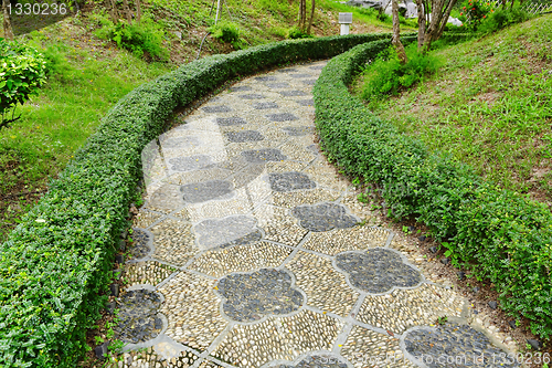 Image of path in chinese garden