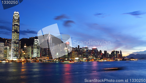 Image of Hong Kong skyline at night