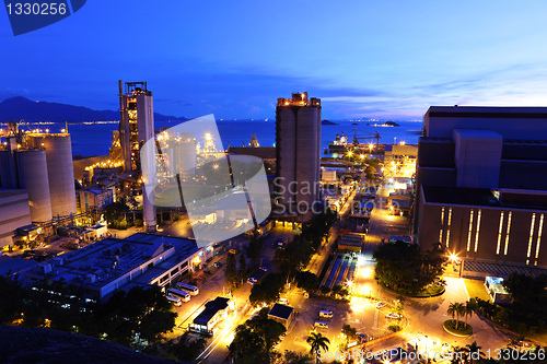 Image of Industrial plant at dusk