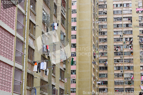 Image of Hong Kong public housing apartment block