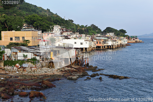 Image of fishing village of Lei Yue Mun in Hong Kong