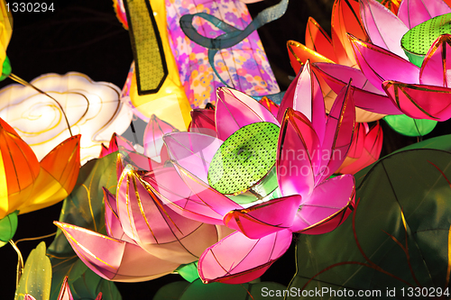 Image of lotus lantern for mid autumn festival