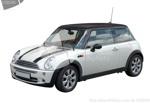 Image of White mini car