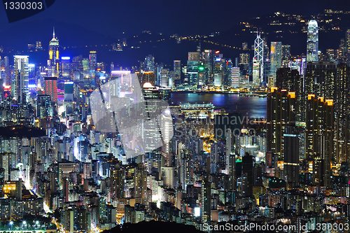 Image of hong kong city at night